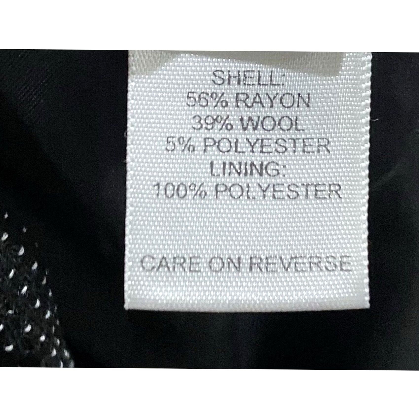 Talbots VINTAGE Talbots Dress Pants Black Wool Blend Dot Print Petites 8P Women’s Tapered Dress Pants Women’s Size 29" - 6 Thumbnail