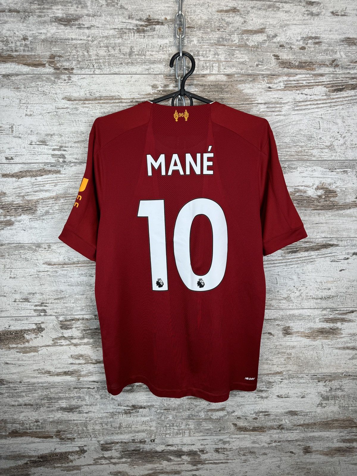 Mens Vintage New Balance Liverpool FC Sadio Mane T-shirt tee