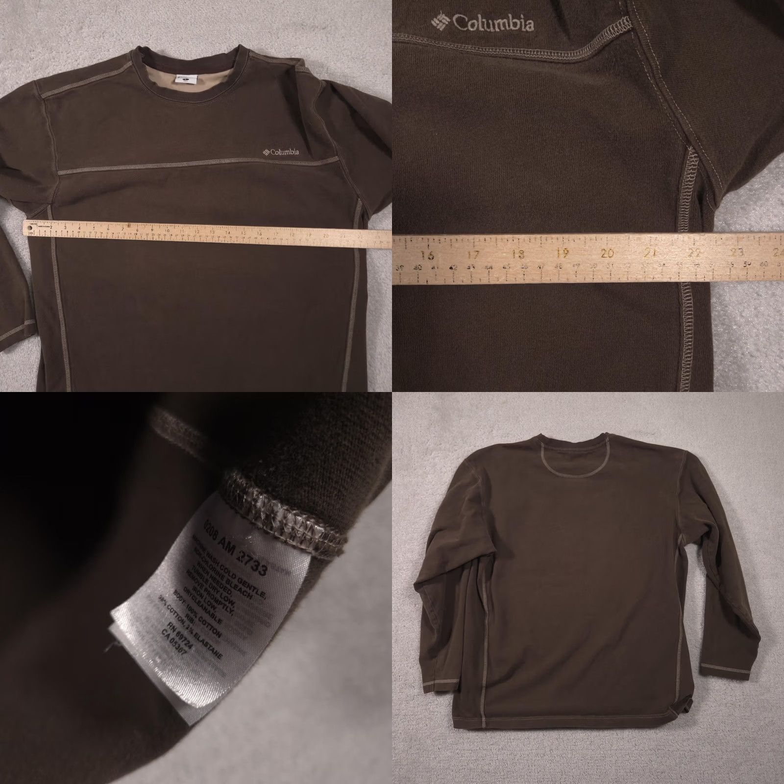 Logo 7 Columbia Sweatshirt Mens L Brown Crewneck Pullover Contrast Stitch Logo Shirt Mens Size US L / EU 52-54 / 3 - 8 Thumbnail
