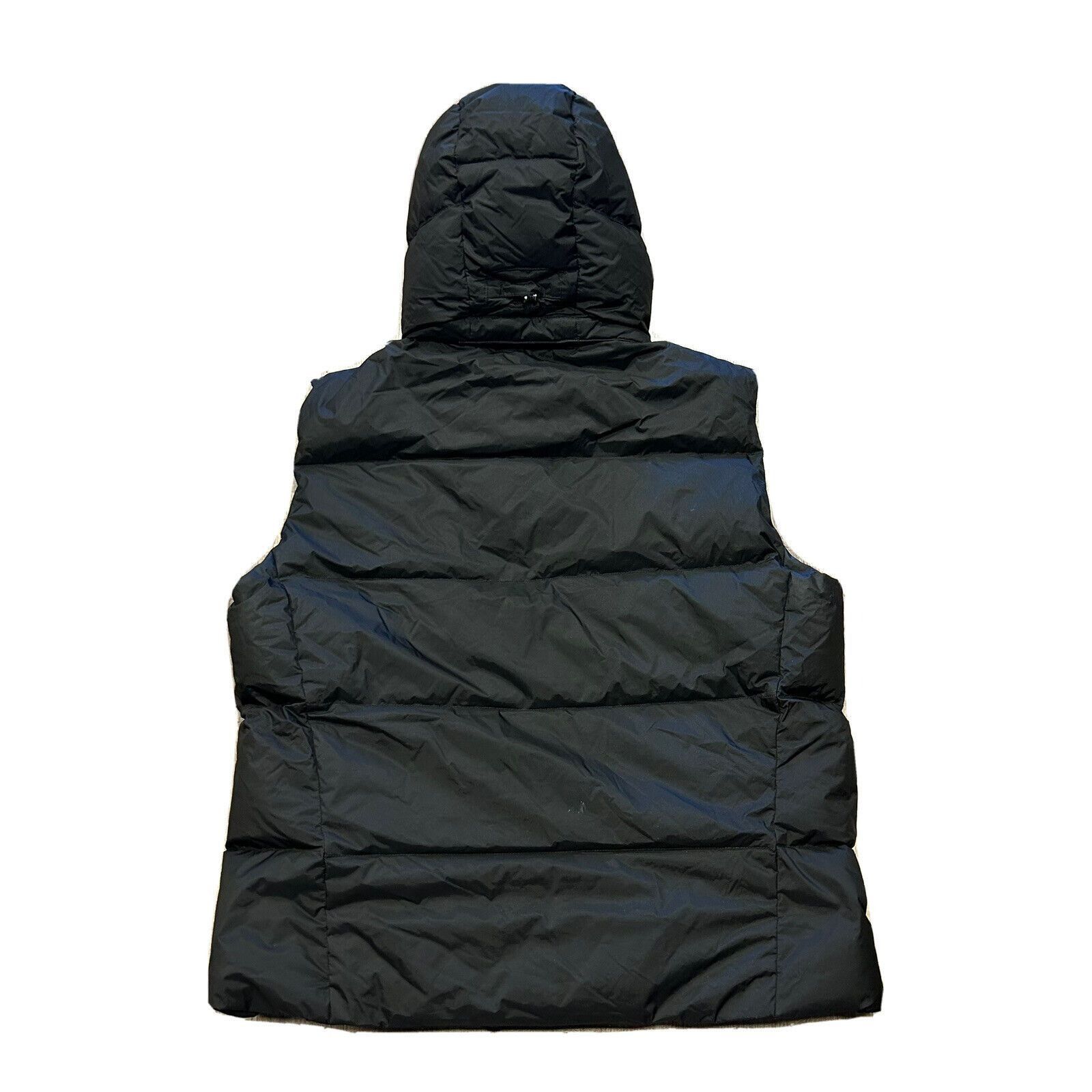 POLO RALPH LAUREN PUFFER VEST BLACK HOOD SZ L SLEEVELESS JAC