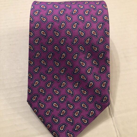 Robert Talbott Robert talbott men's new purple silk tie 3 1/2" X 57 1/2" Size ONE SIZE - 1 Thumbnail