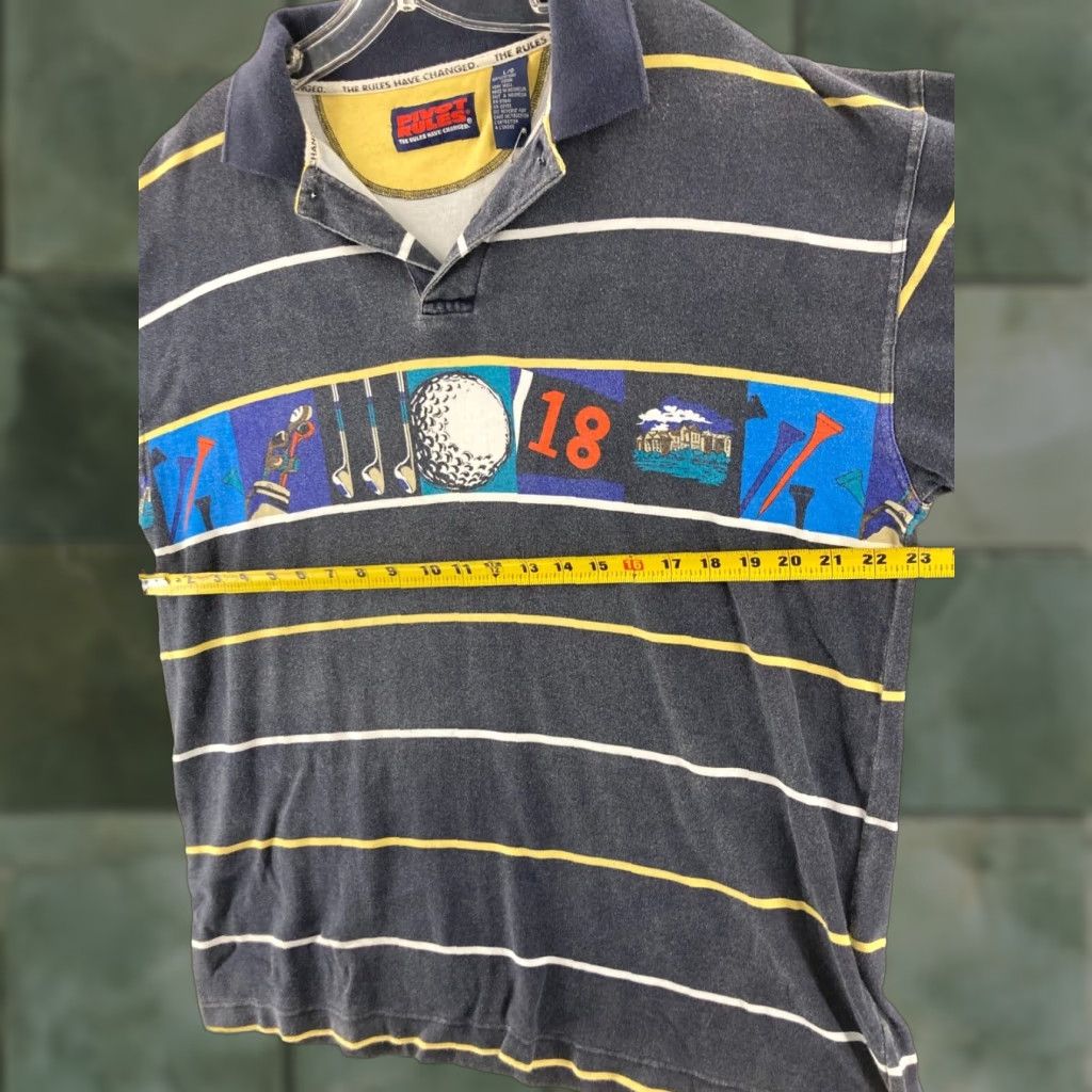 Vintage VINTAGE Pivot Rules Shirt Mens Large Striped Polo Golf Shirt Casual Size US L / EU 52-54 / 3 - 1 Thumbnail