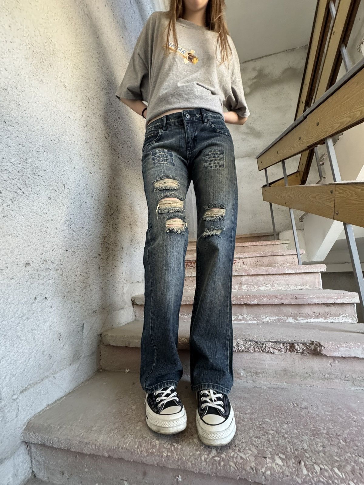 Dolce & Gabbana Vintage Dolce&Gabbana Distressed Jeans Flared Size 30" / US 8 / IT 44 - 18 Thumbnail