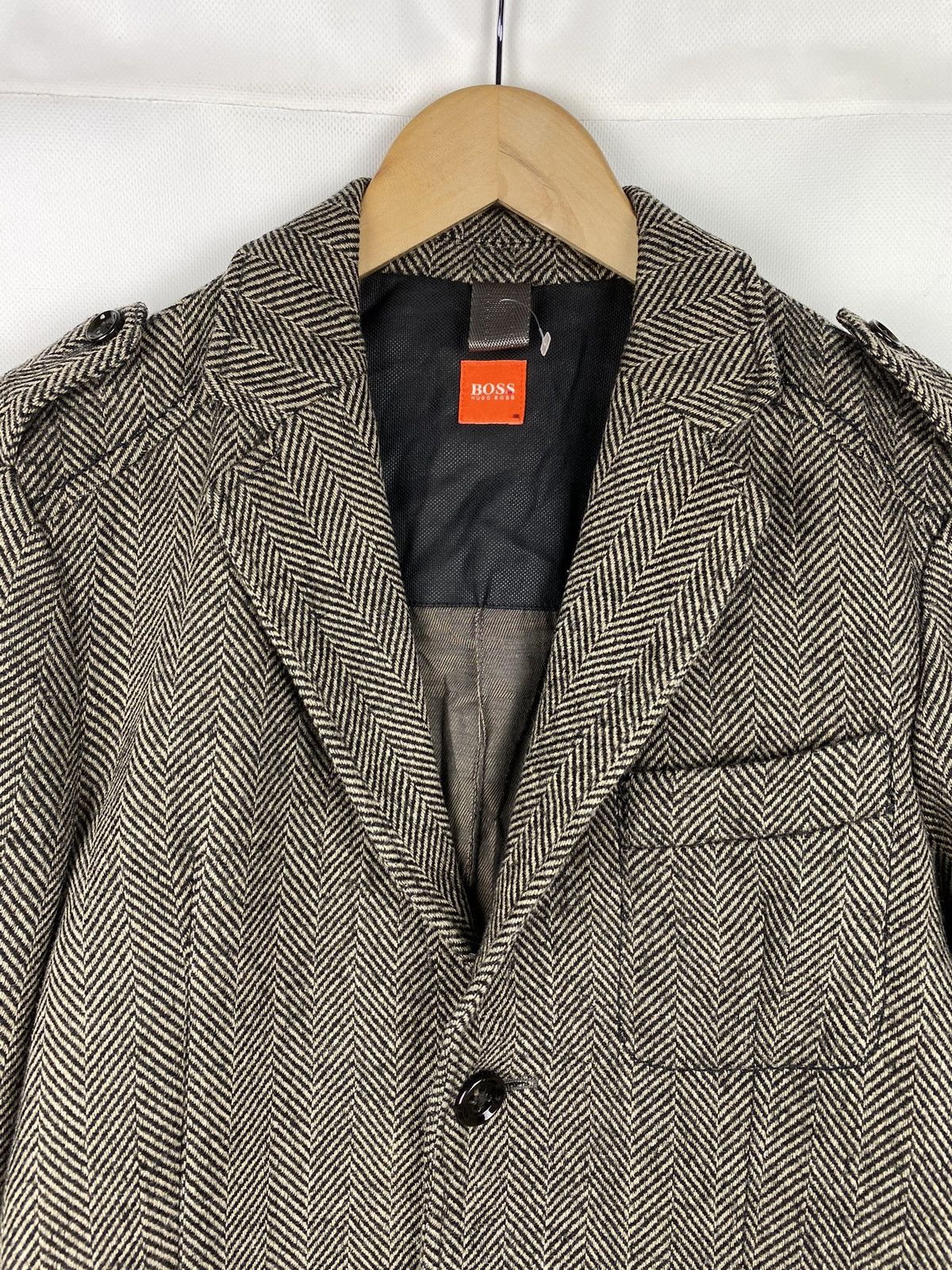 Hugo Boss Hugo Boss men’s wool herringbone coat jacket Size US M / EU 48-50 / 2 - 8 Thumbnail