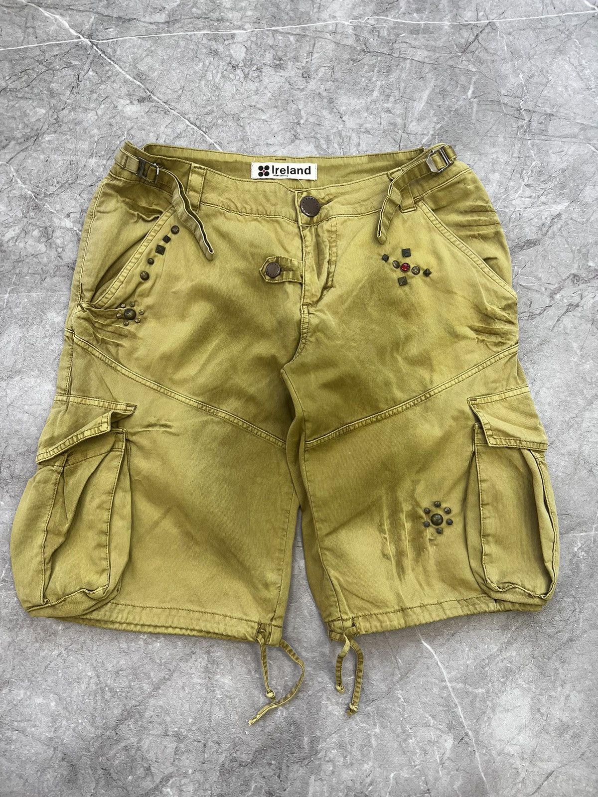 JNCO × Vintage Wide Y2K JNCO style Shorts Embroidered Flames Crown Size US 34 / EU 50 - 1 Thumbnail