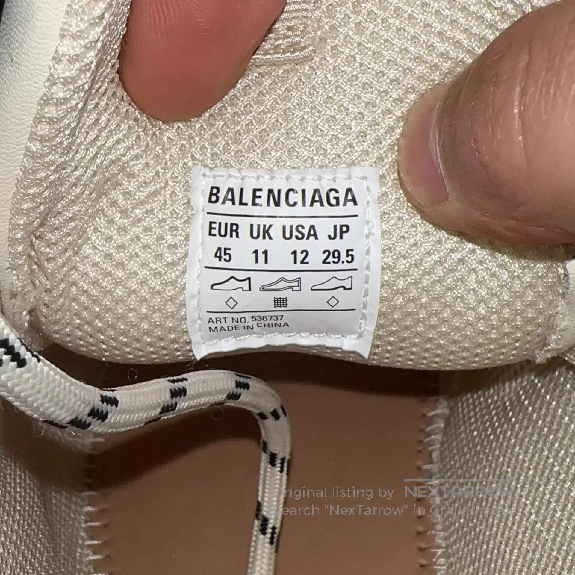 Balenciaga White Platform Sneakers with Red Graphic Design. Size US 12 / EU 45 - 5 Thumbnail