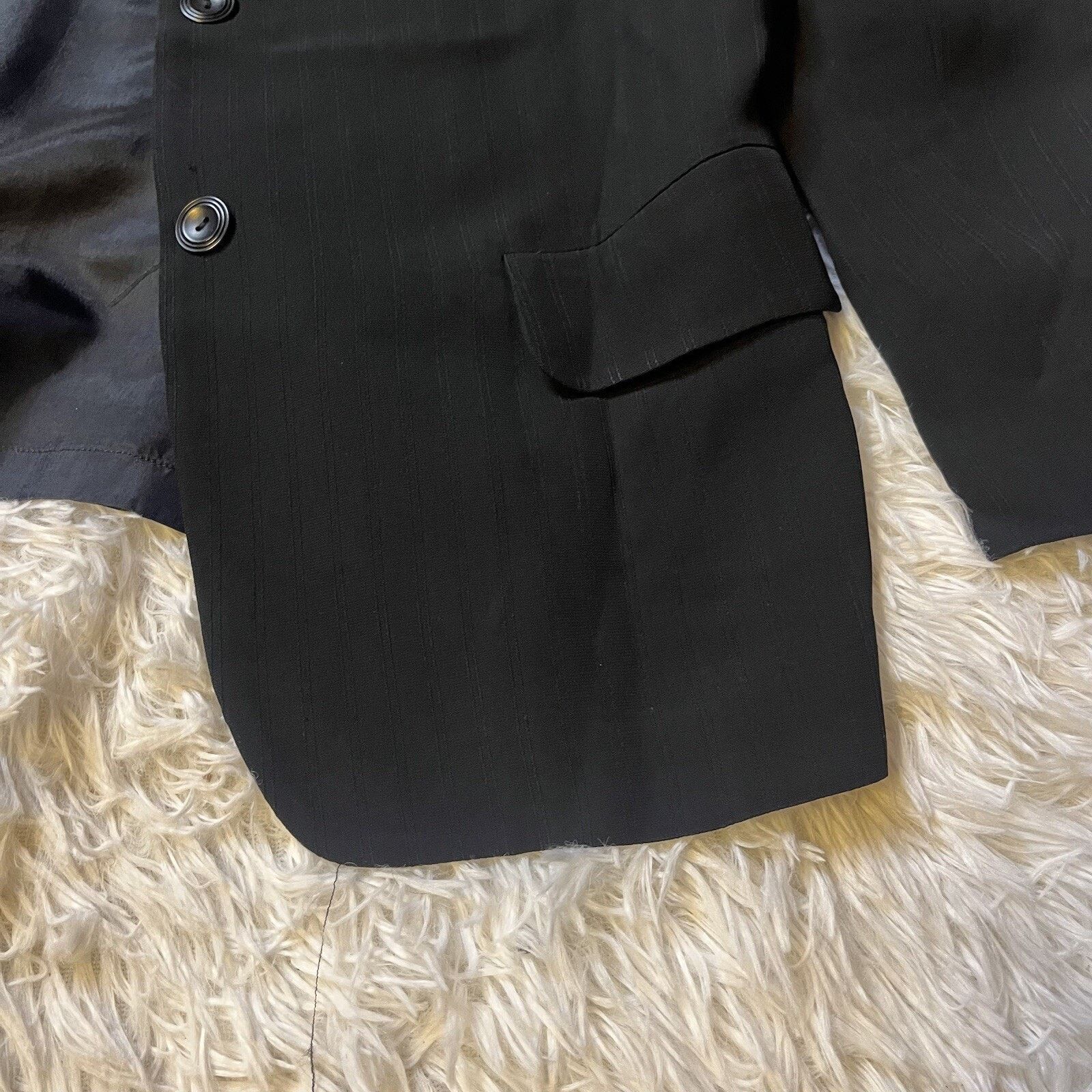 Other TAMOTSU New York VTG Black Striped Blazer Plus Large Size L / US 10 / IT 46 - 2 Thumbnail