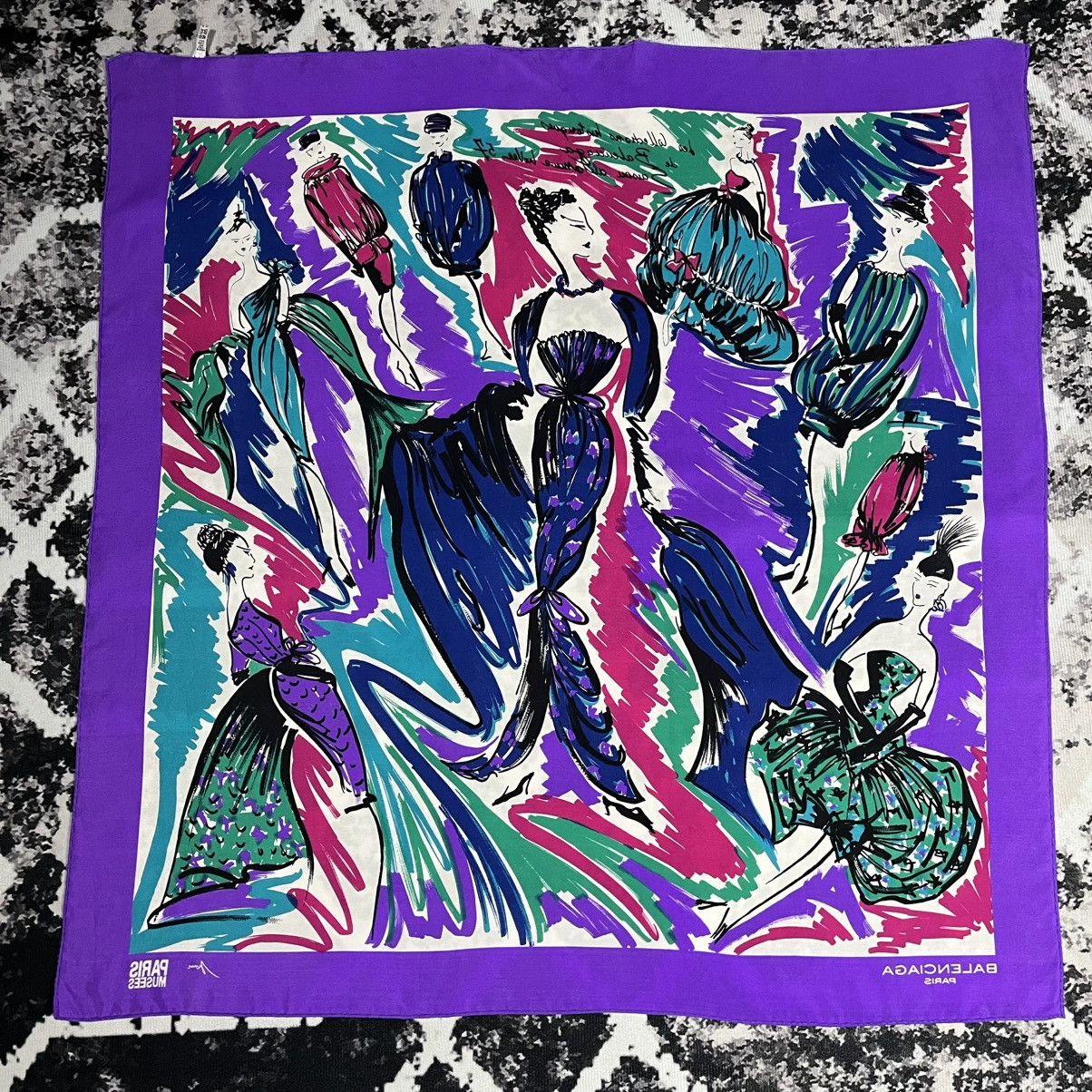 Balenciaga Balenciaga Abstract Design Silk Scarf Size ONE SIZE - 2 Thumbnail