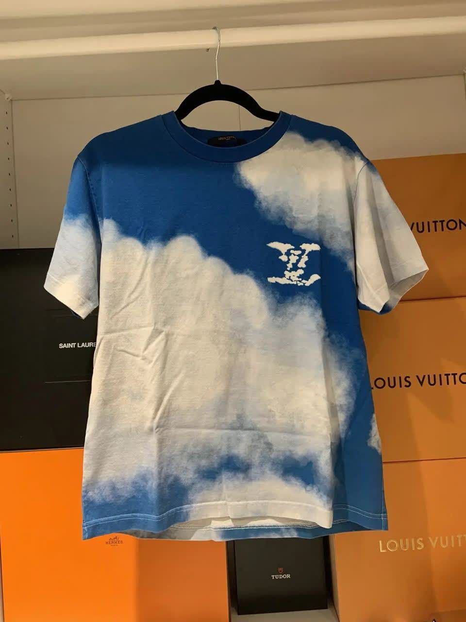 image of Louis Vuitton Cloud T-Shirt in Blue, Men's (Size Medium)