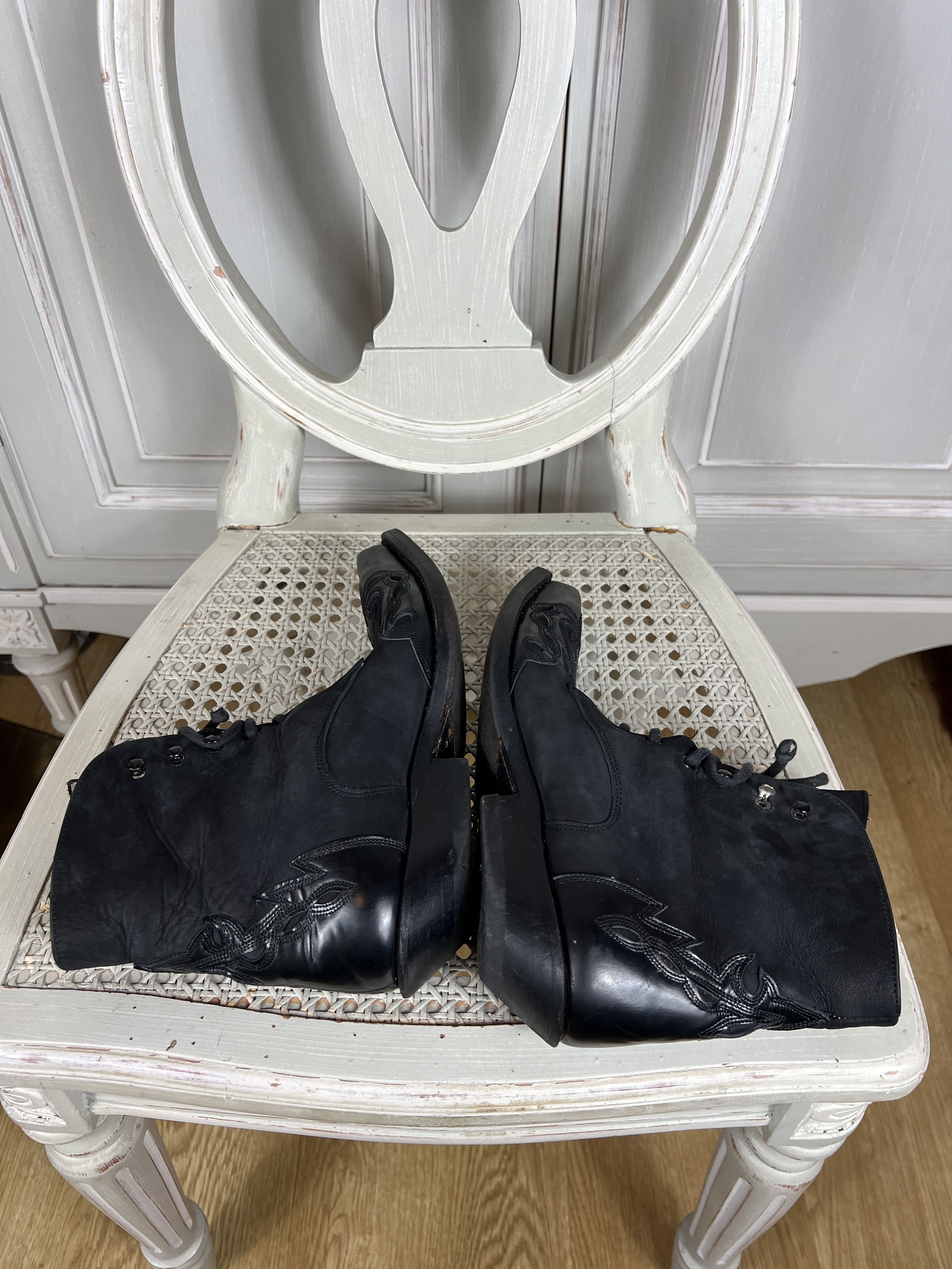 Hysteric Glamour × Sancho Boots SANCHO BOOTS BLACK KAZAKI WESTERN COWBOY LEATHER Size US 8 / IT 38 - 5 Thumbnail