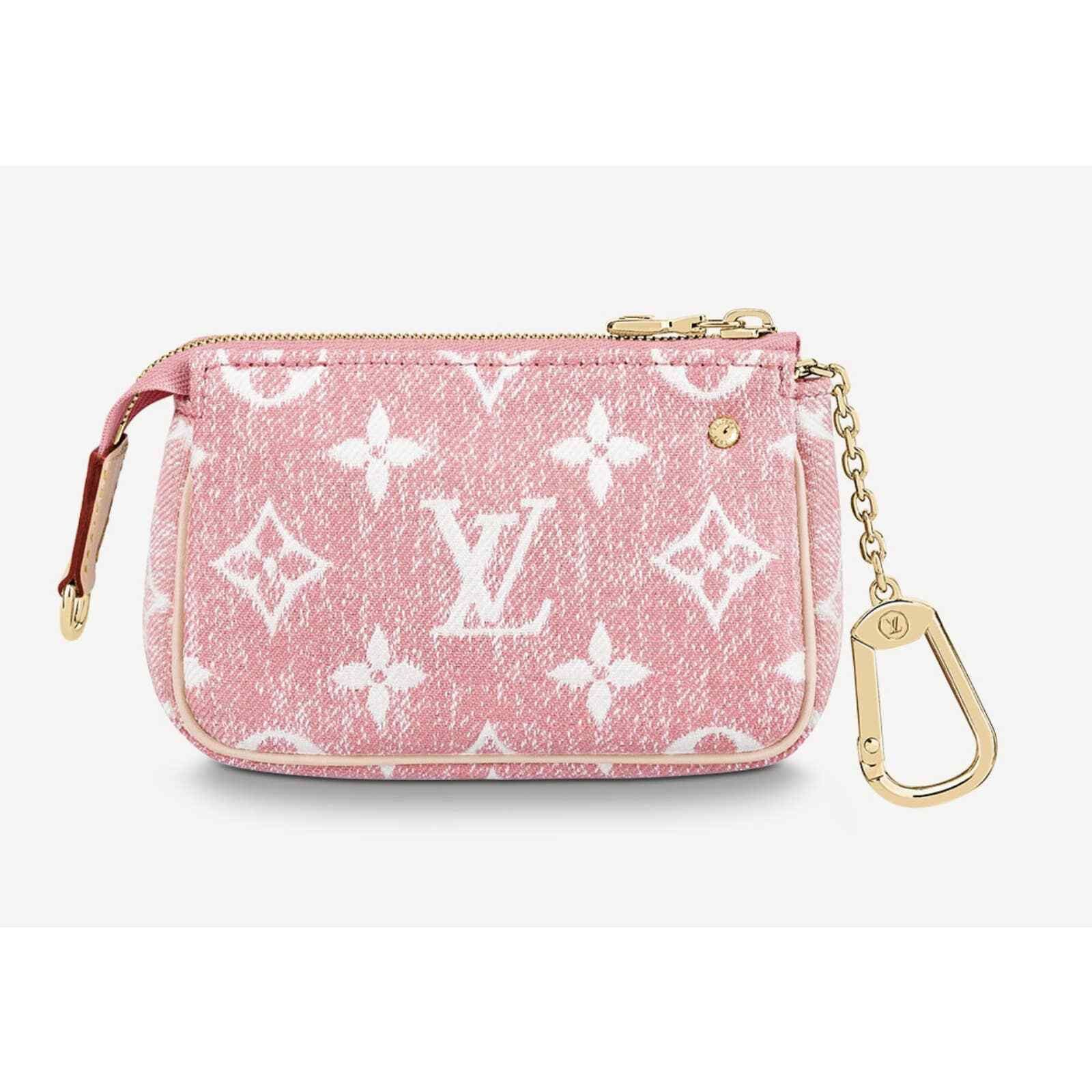 Louis Vuitton Louis Vuitton Denim Rose Pink Monogram Key Coin Purse Size ONE SIZE - 6 Thumbnail
