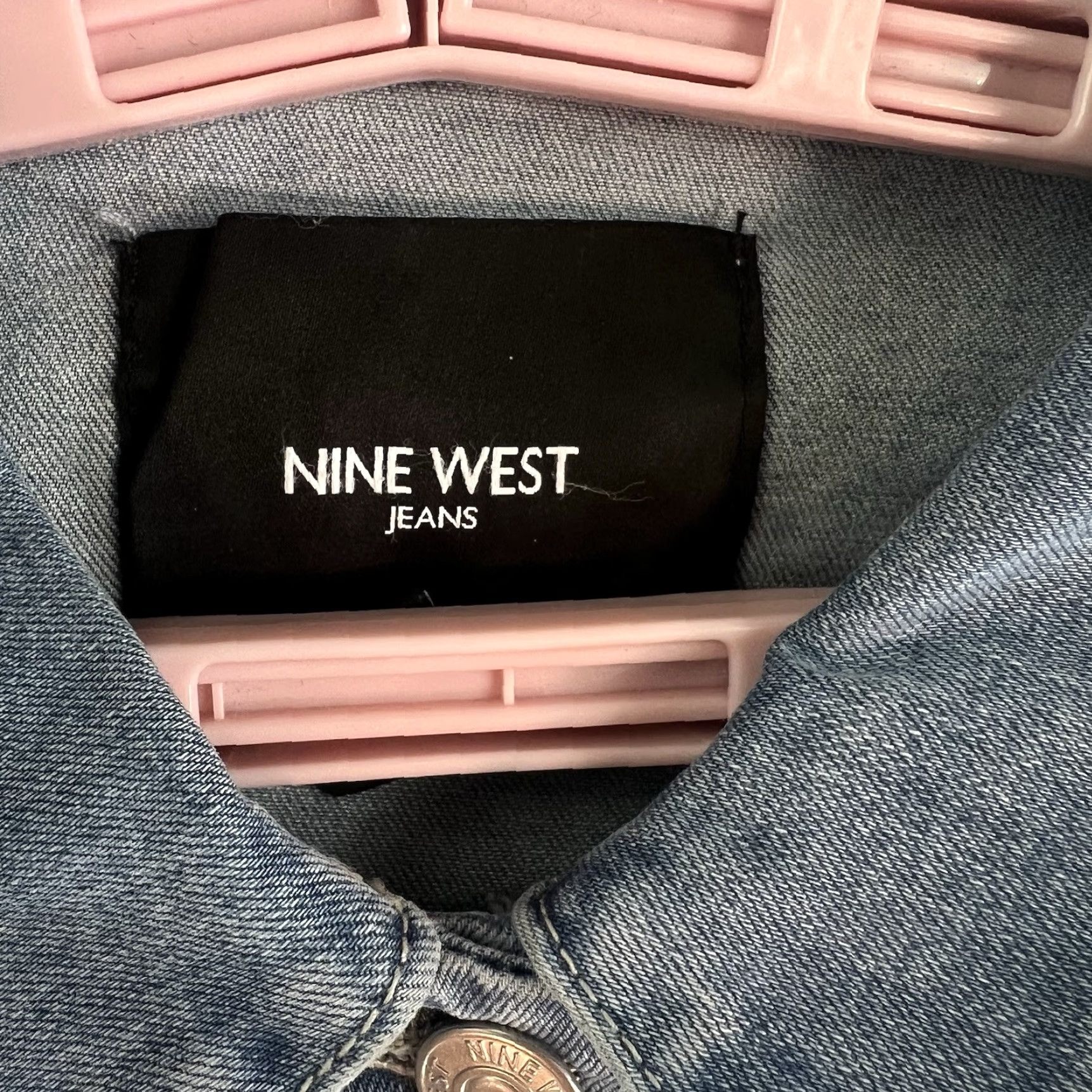 Nine West VINTAGE Nine West Denim Jacket Womens Size L Blue Stretch Casual Bohemian 90s Fashion Size L / US 10 / IT 46 - 6 Thumbnail