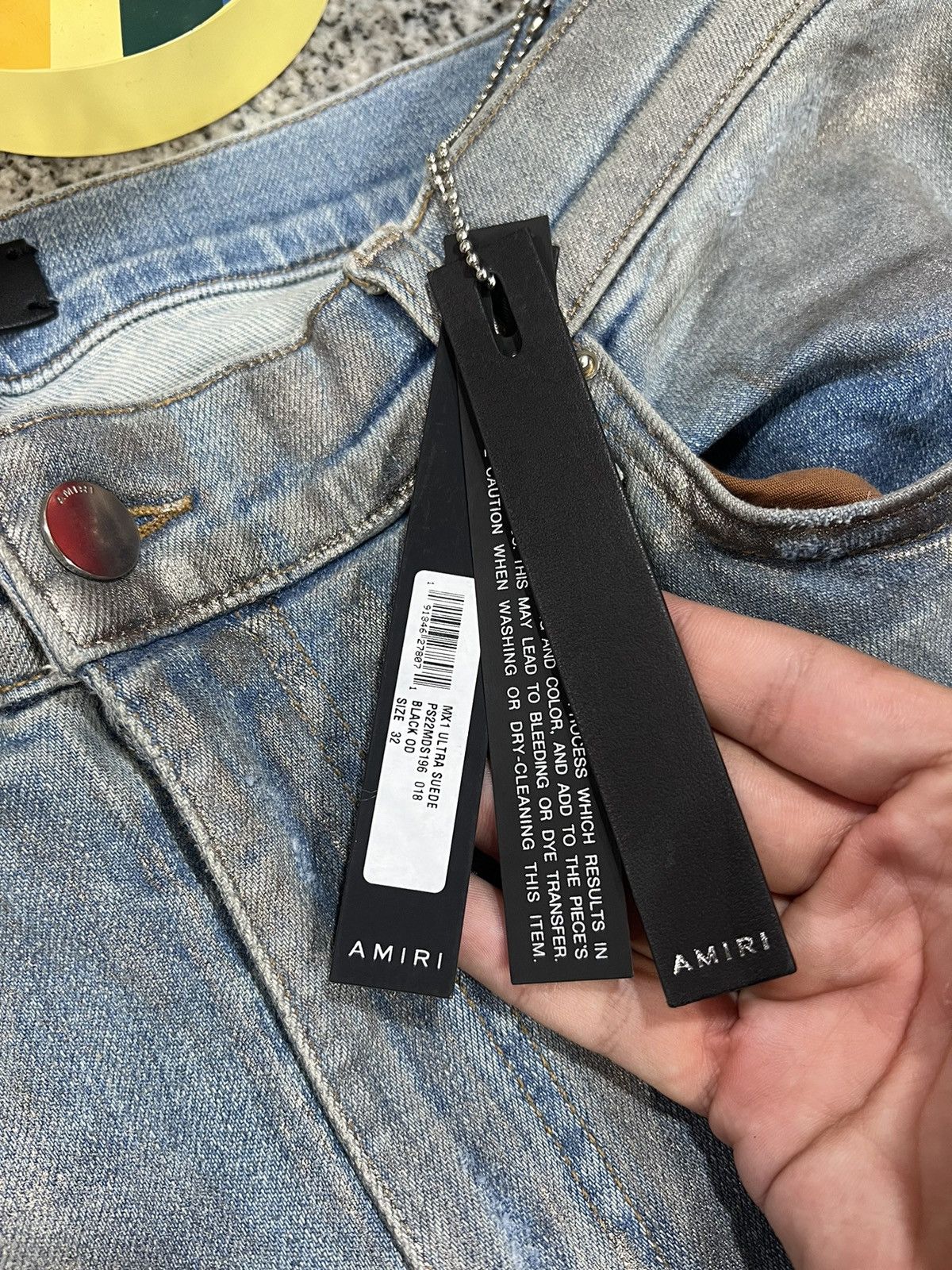 Amiri Amiri Jean Mx1 Neon Plaid Blue Size US 33 - 4 Thumbnail