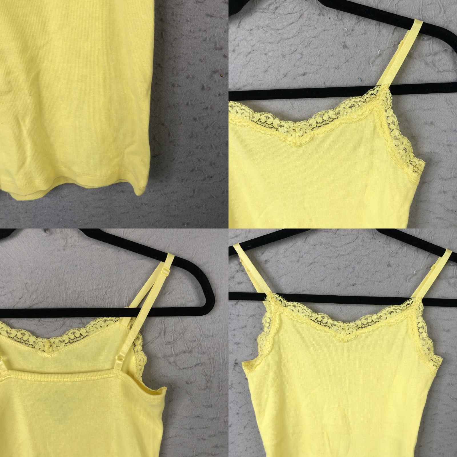 Faded Glory VINTAGE Faded Glory Camisole Tank Top Womens S Yellow Lace Trim Y2K Longline Size S / US 4 / IT 40 - 9 Thumbnail