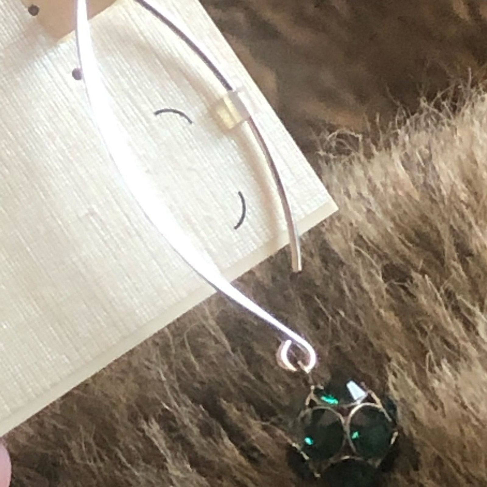 Jewelry Cato emerald green stone ball ear wire earrings Size ONE SIZE - 4 Thumbnail