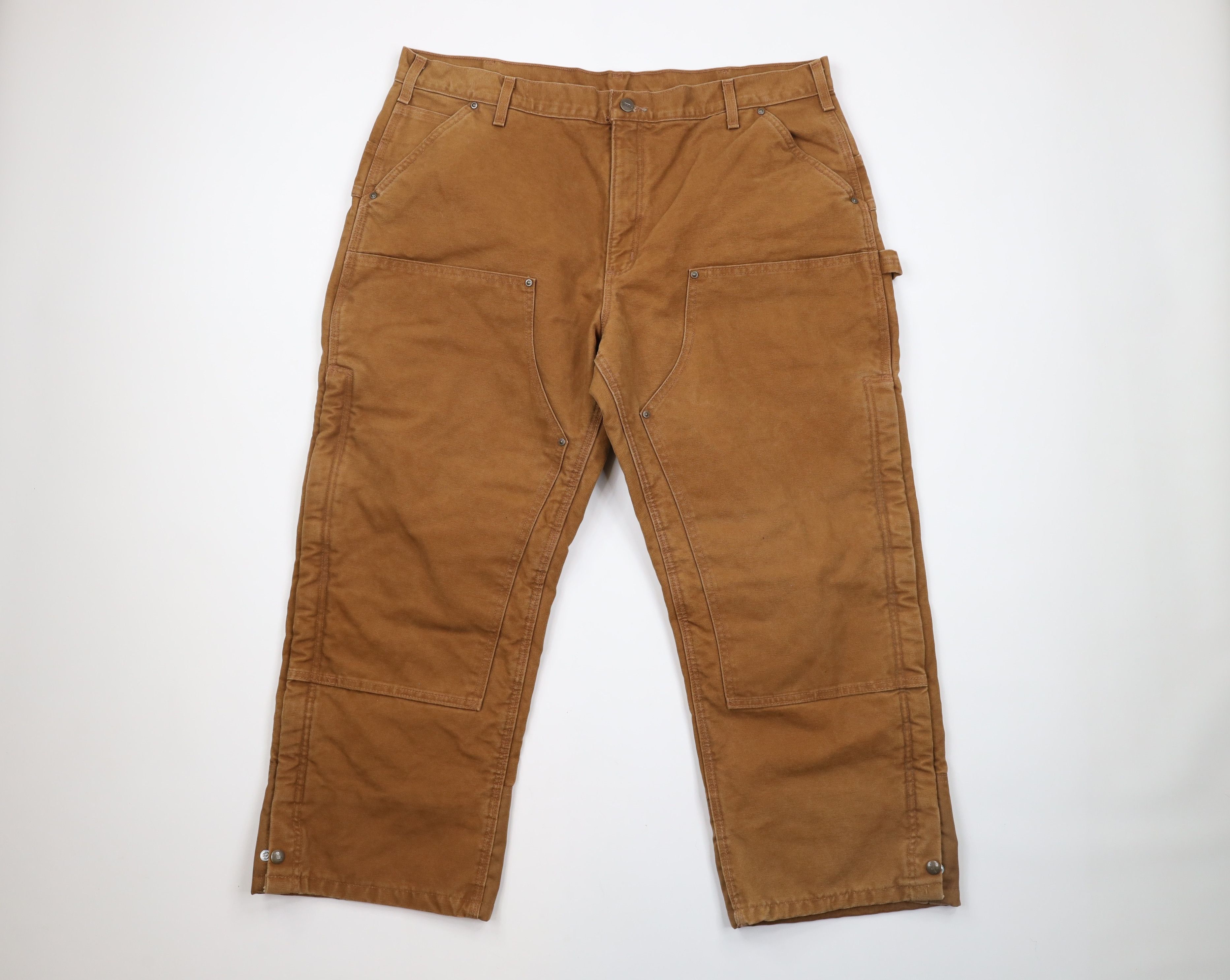 Carhartt Vintage Carhartt Lined Double Knee Wide Leg Pants Brown Size US 42 / EU 58 - 1 Thumbnail