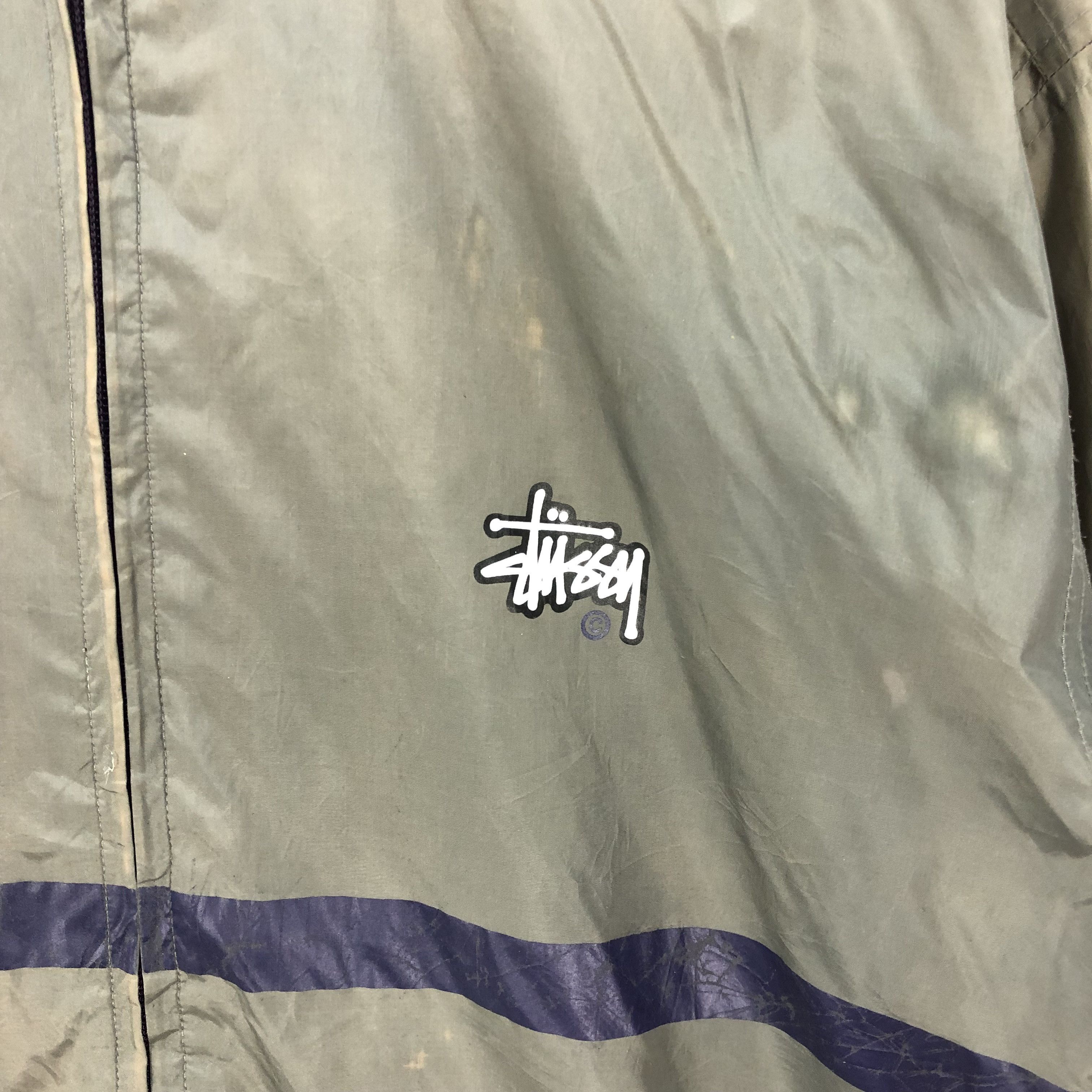 Stussy × Vintage Vintage 90s Faded Stussy Dice Windbreaker Jackets Size US L / EU 52-54 / 3 - 3 Thumbnail
