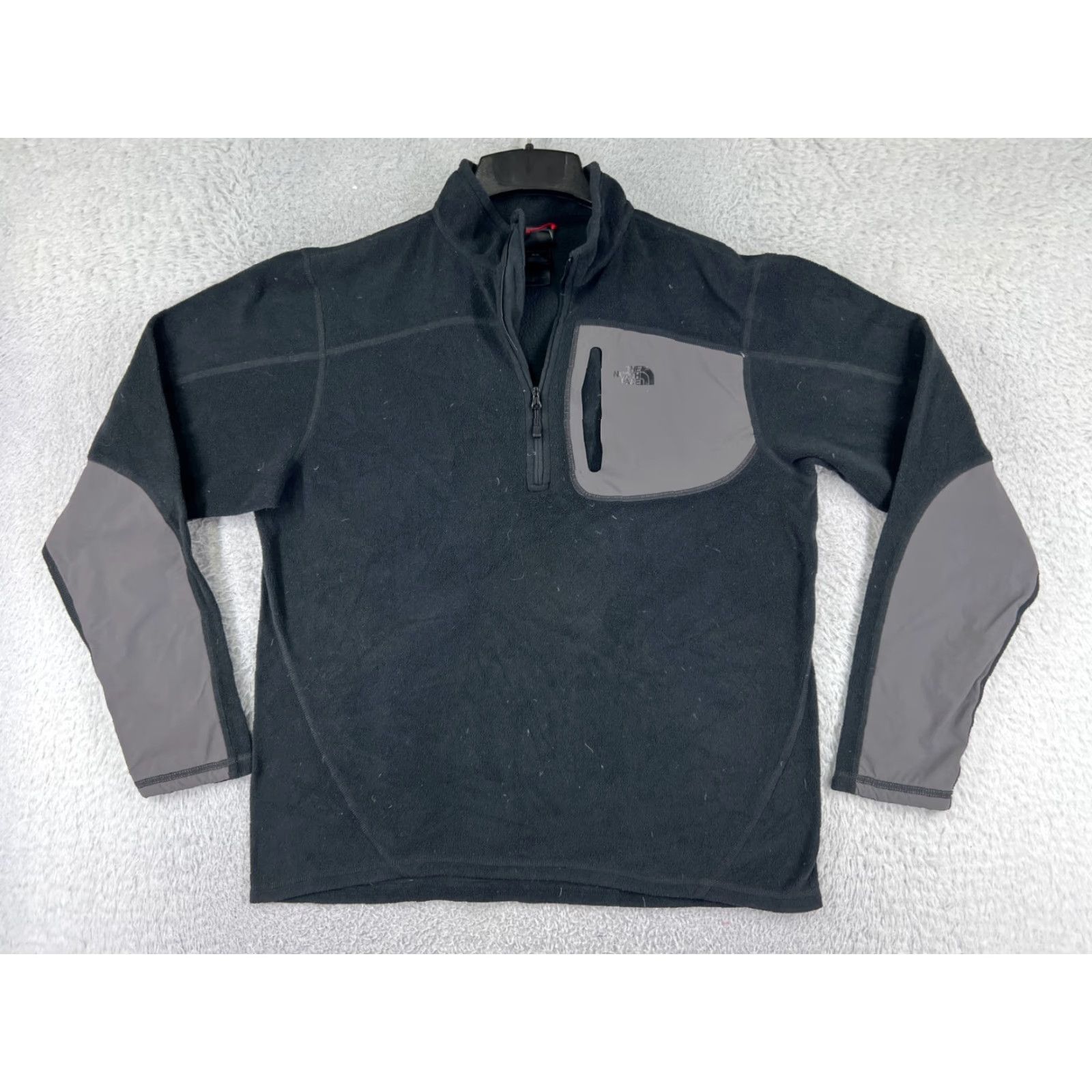 The North Face The North Face Sweater Mens M Black Long Sleeve 1/4 Zip Fleece Polyester Pattern Solid Embroidered Logo Casual Golf Fall Winter Size US M / EU 48-50 / 2 - 2 Thumbnail