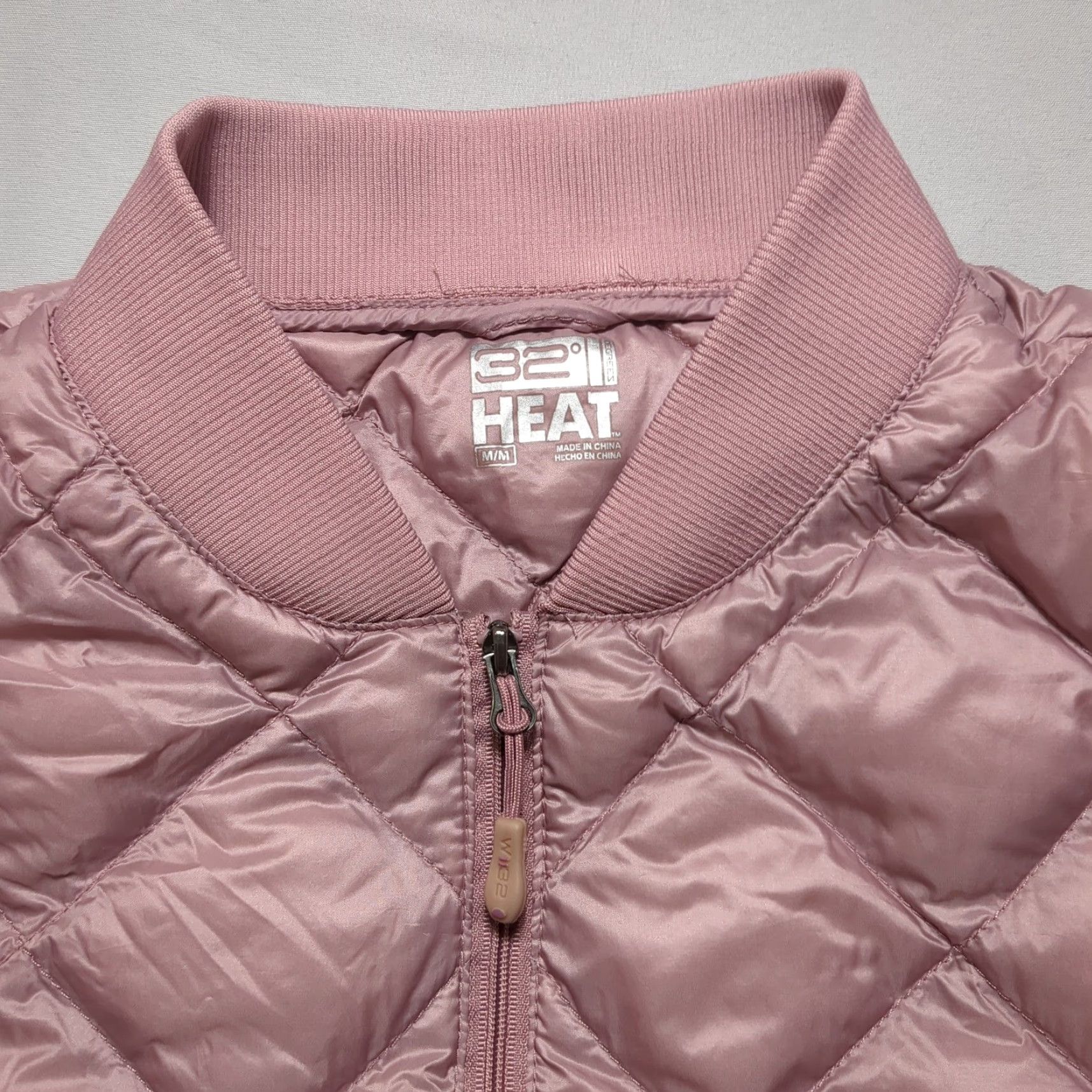 Vintage 32 Degrees Heat Womens Down Quilted Bomber Jacket Mauve Pink Size Medium Size M / US 6-8 / IT 42-44 - 7 Thumbnail