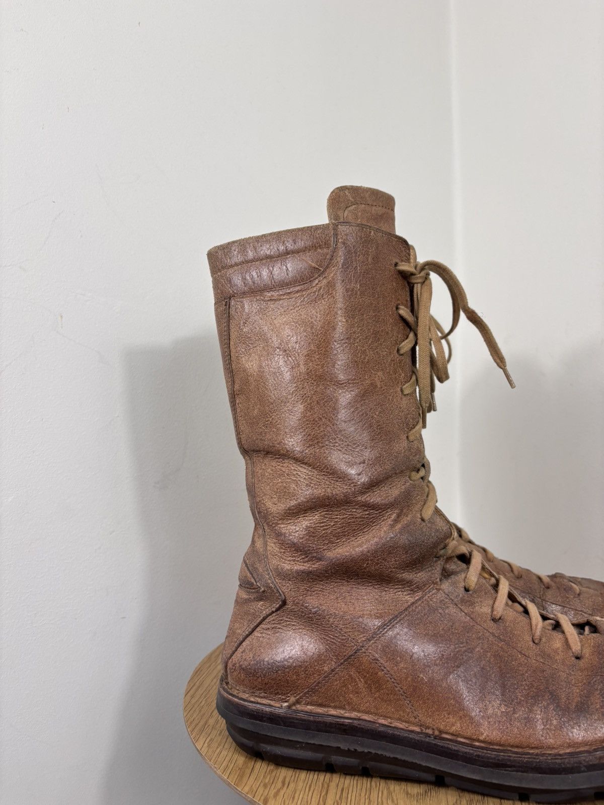 Bally Bally BearthTrek Men’s Distressed Leather Combat Boots Size US 8.5 / EU 41-42 - 3 Thumbnail