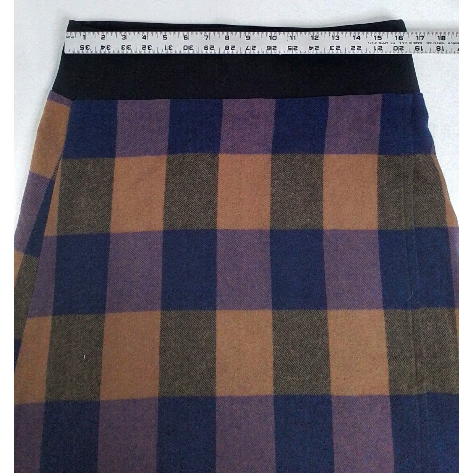 Other Top Skirt Women's Buffalo Plaid Design Blue/Brown #W2947 Size 33" - 10 Thumbnail