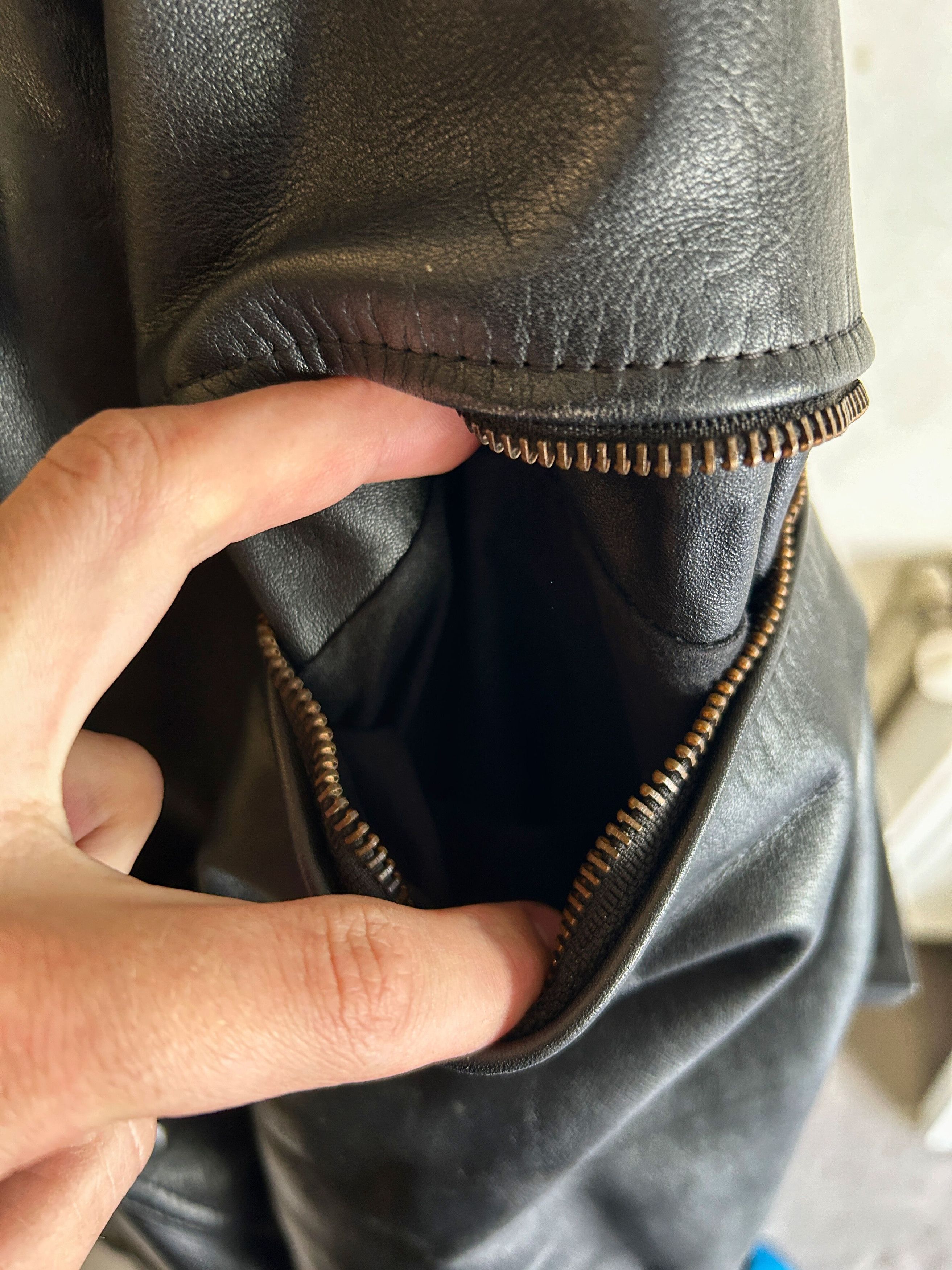 Japanese Brand Vintage Leather Cafe Racer Jacket Minimal Biker Style Size US M / EU 48-50 / 2 - 8 Thumbnail