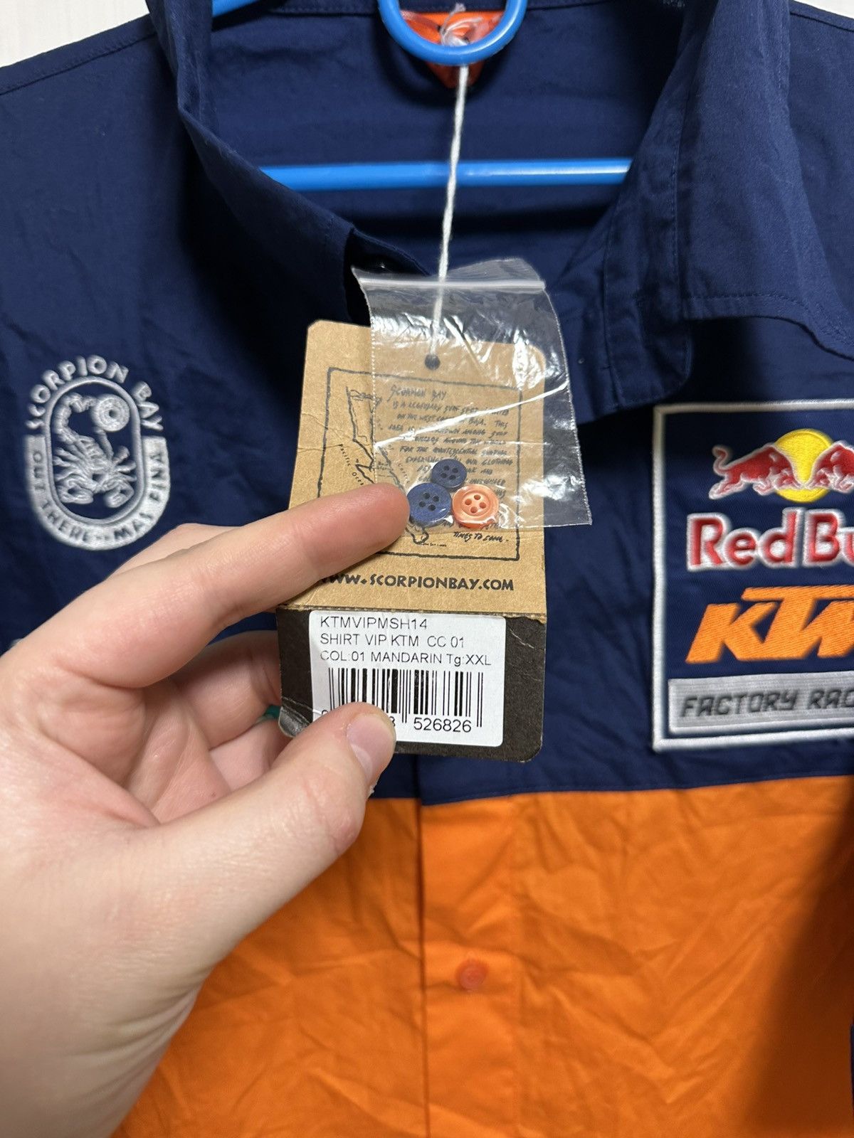 Red Bull × Vintage KTM Powerwear Red Bull Factory Racing Button shirt size 2XL Size US XXL / EU 58 / 5 - 5 Thumbnail