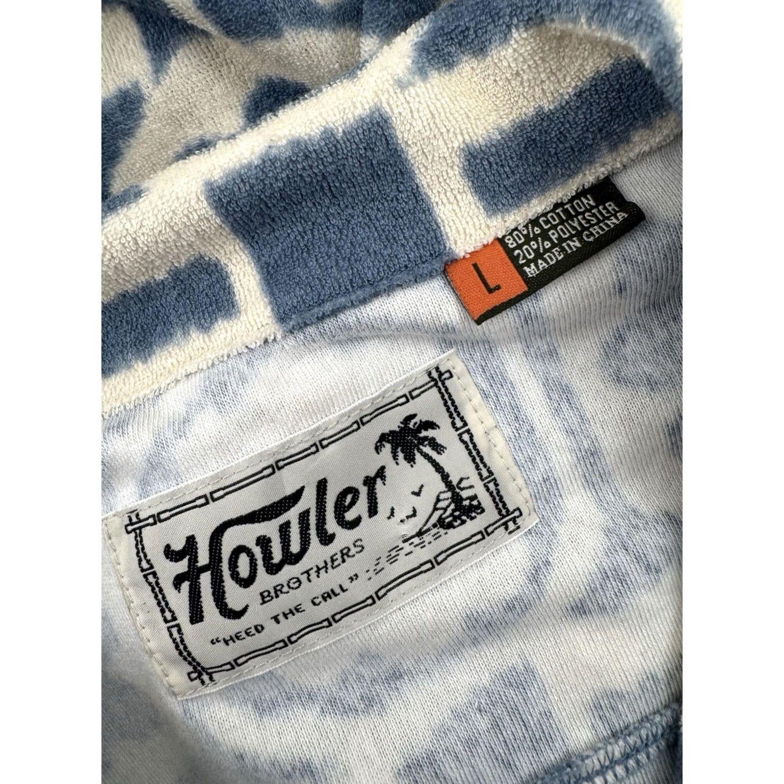 Howler Brothers Howler Brothers Embroidered Floral Terry Cloth Towel L Beach Shirt Men Short Sleeve Button-Up Blue / Ivory XX Size US L / EU 52-54 / 3 - 5 Thumbnail