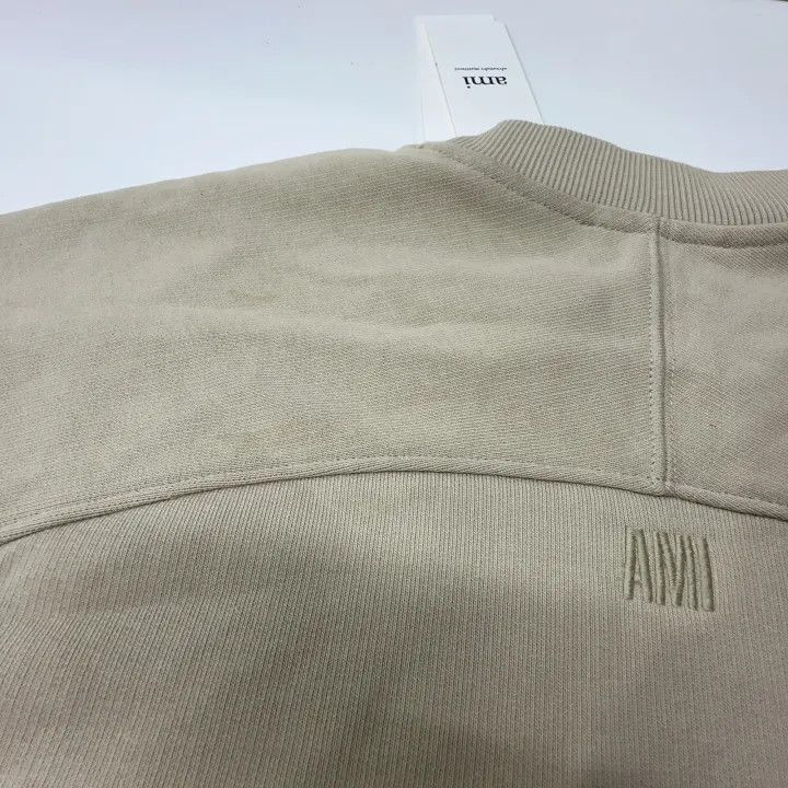 AMI AMIPARIS SS22 Beige Heart Logo Sweatshirt -2507 Size US S / EU 44-46 / 1 - 9 Thumbnail