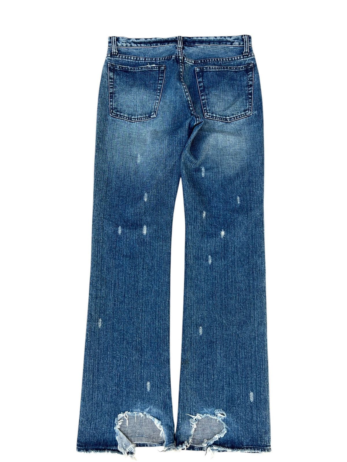 Vintage ABX. Japan Ripped Distressed Denim Studded Bootcut Jeans Size US 30 / EU 46 - 13 Thumbnail