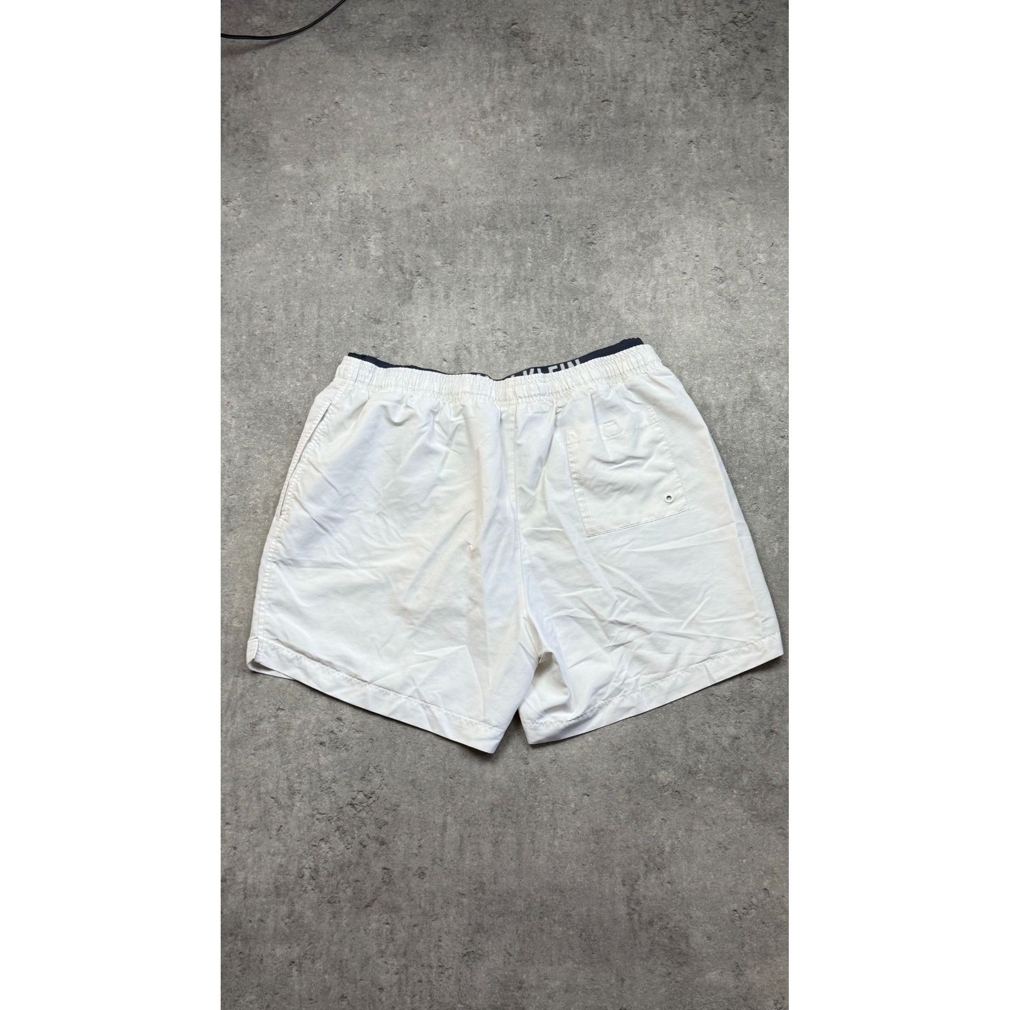 Calvin Klein CALVIN KLEIN Men's Double Waistband Swim Shorts – White – Si Size US 36 / EU 52 - 2 Thumbnail