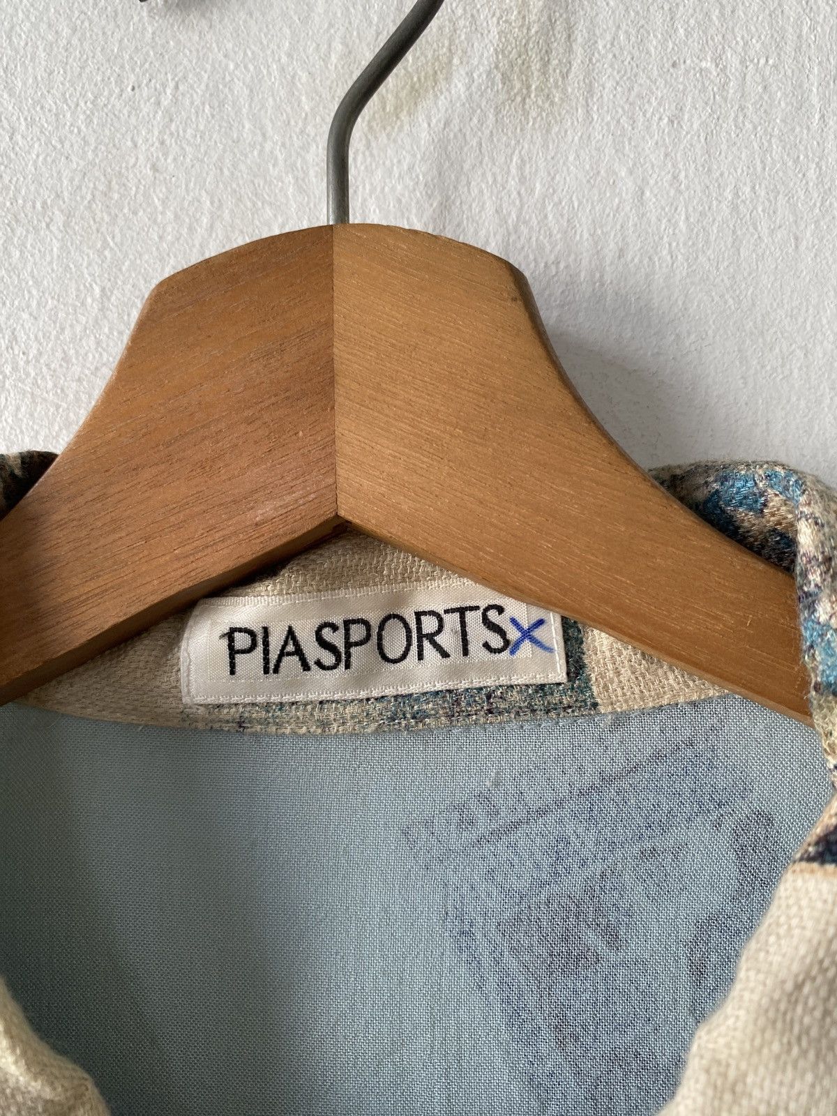 Japanese Brand × Vintage 1990s - Pia Sports Overprint Button Up Shirt Size US XL / EU 56 / 4 - 18 Thumbnail