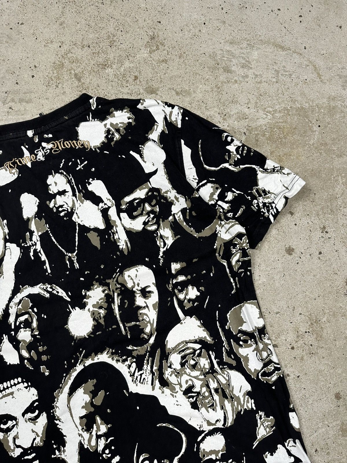 Rap Tees Vintage Y2K Time Is Money All Over Print Rap Hip Hop Tee Size US L / EU 52-54 / 3 - 13 Thumbnail