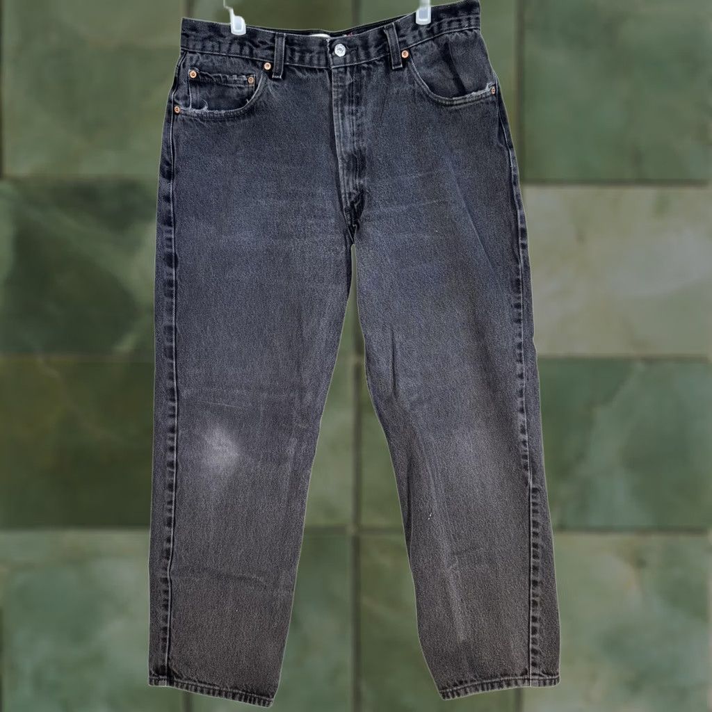 Levi's Levi's 550 Jeans Mens 36x30 Black Relaxed Fit Distressed Paint Vintage Y2K Style Jeans Size US 36 / EU 52 - 1 Thumbnail