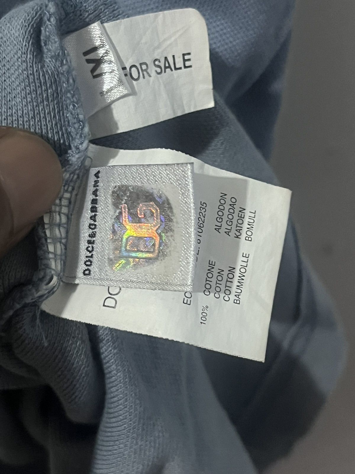 Dolce & Gabbana Dolce & Gabbana Authentic Logo Polo Baby Blue Sample Item Size US XL / EU 56 / 4 - 8 Thumbnail
