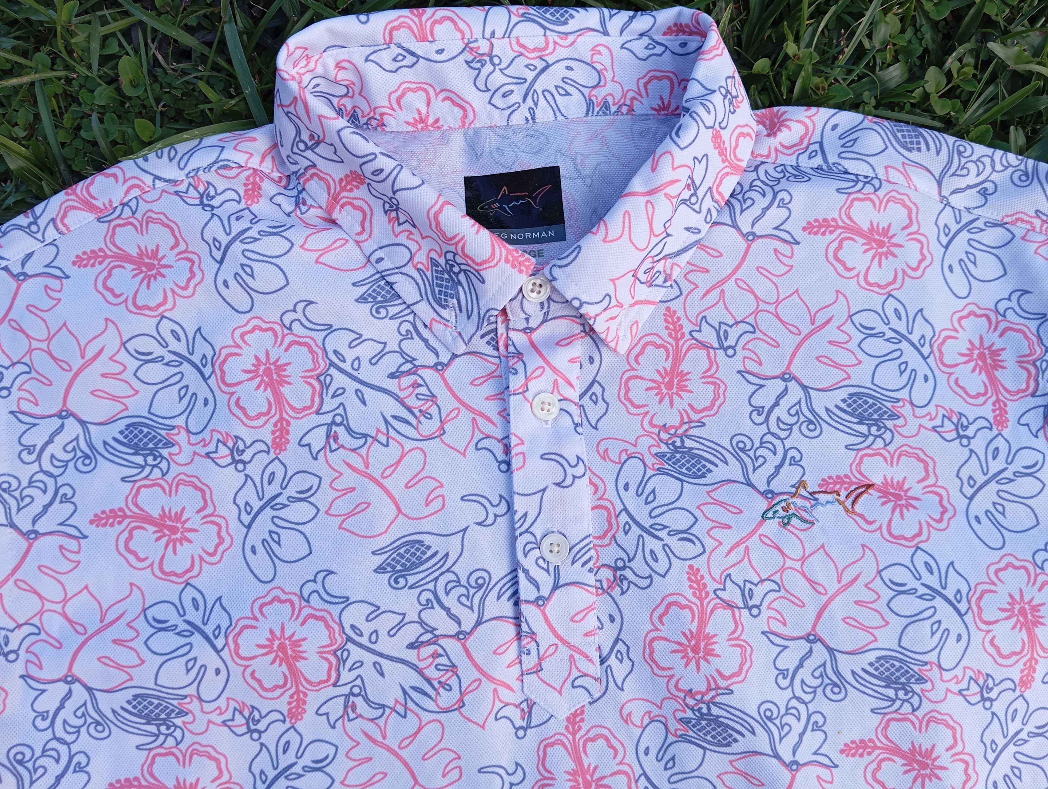 Greg Norman Greg Norman 🦈 Golf Polo shirt 🏌️ Design floral hawaii 🌺 Size US L / EU 52-54 / 3 - 2 Thumbnail