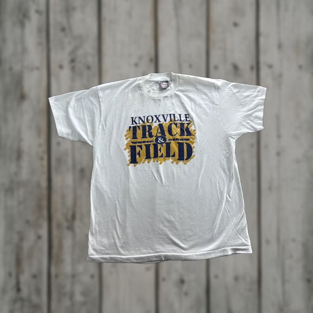 Fruit Of The Loom VINTAGE Knoxville Track & Field Shirt Mens XL Gray Fruit of the Loom 90s Size US XL / EU 56 / 4 - 1 Thumbnail