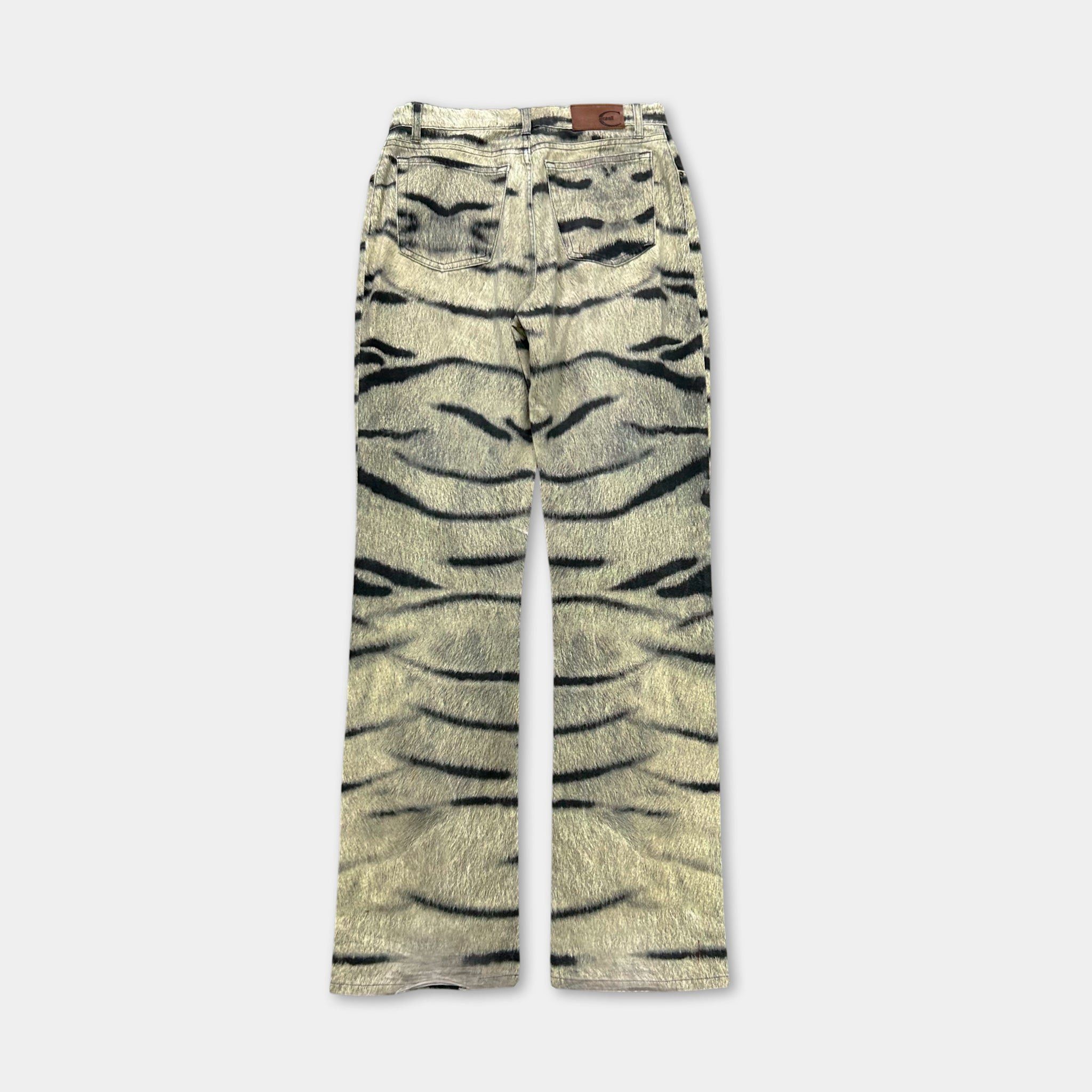 Roberto Cavalli Just Cavalli 2000s Tiger Print Flared Pants Size 27" / US 4 / IT 40 - 6 Thumbnail