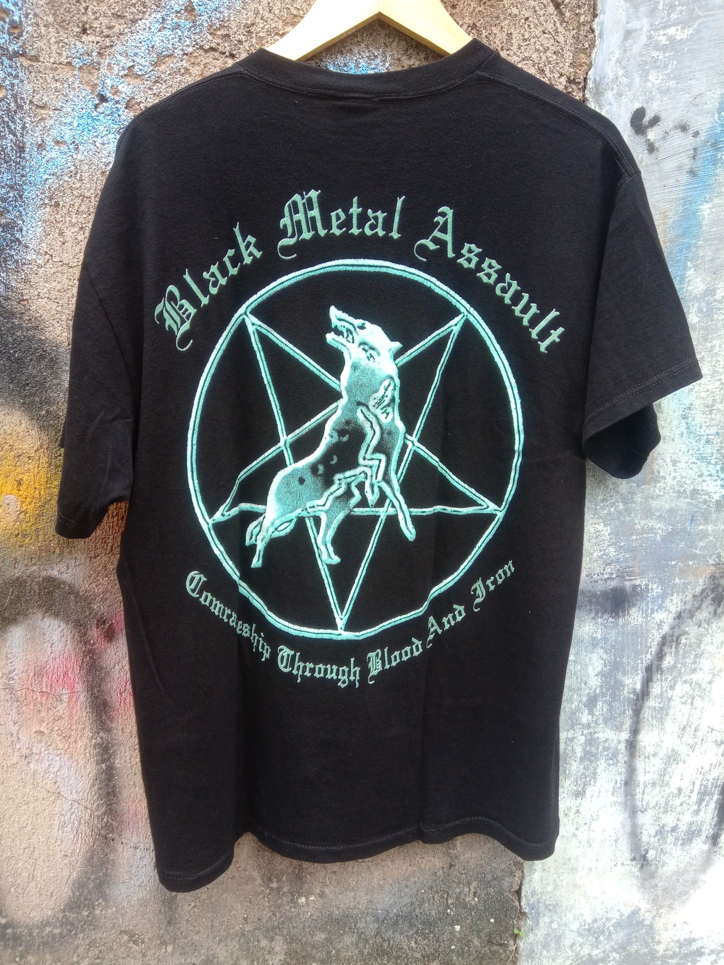 Band Tees × Vintage Vintage MARDUK black metal assault Size US L / EU 52-54 / 3 - 3 Thumbnail