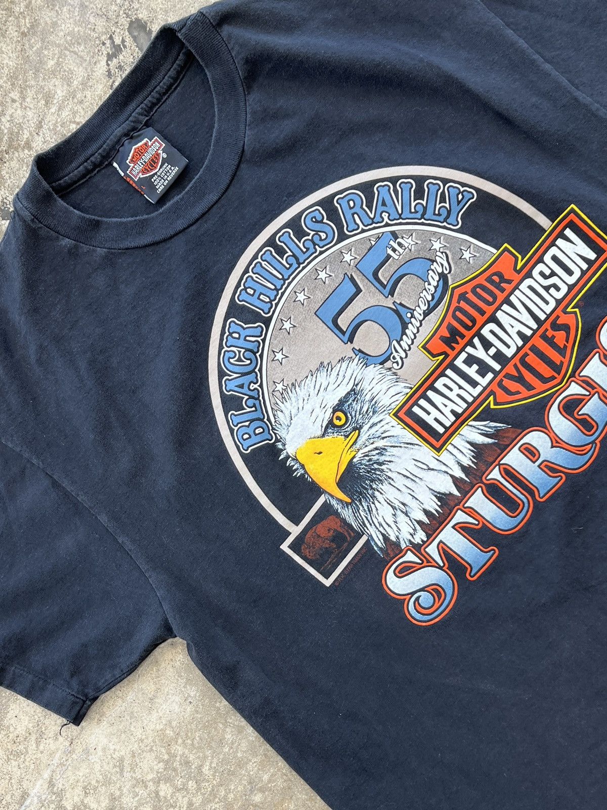 Harley Davidson Vintage Harley Davidson 90s Black Hills Rally Sturgis Large Size US L / EU 52-54 / 3 - 1 Thumbnail