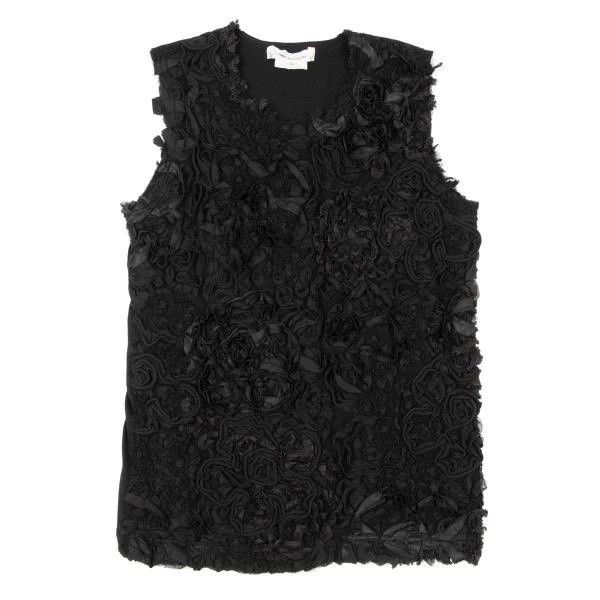 Comme des Garcons Comme Des Garcons Black Vintage 3-D Floral Vest Top Size S / US 4 / IT 40 - 2 Thumbnail