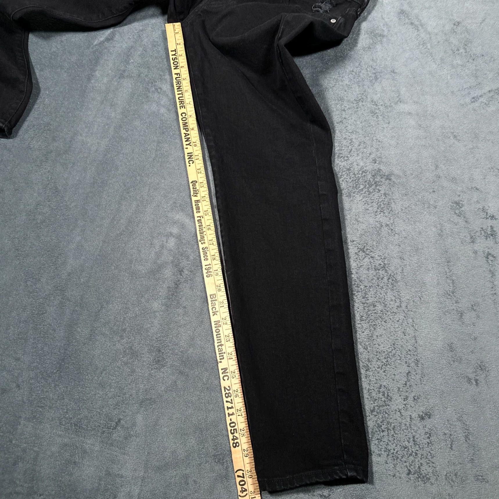 Abercrombie & Fitch Abercrombie & Fitch Jeans Mens 28x31 Black Slim Distressed 90s Style Size US 28 / EU 44 - 4 Thumbnail