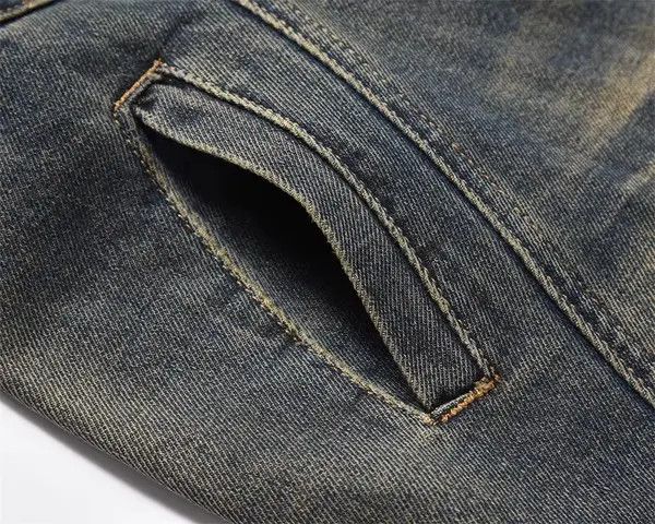 Japanese Brand Washed split stitching ripped denim wide-leg pants Size US 32 / EU 48 - 5 Thumbnail