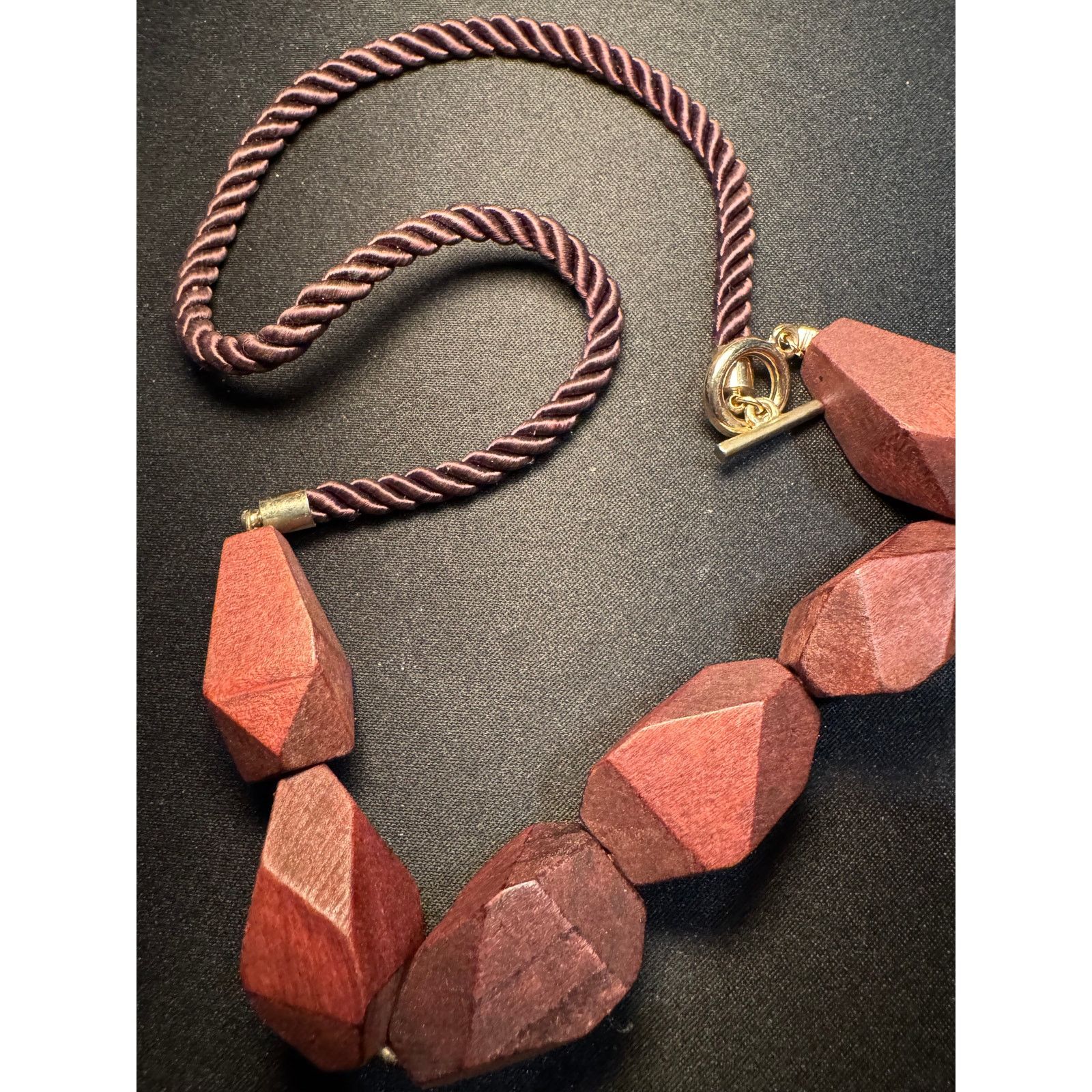 Other 18in Wooden Necklace on Cord with Toggle Clasp Size ONE SIZE - 2 Thumbnail