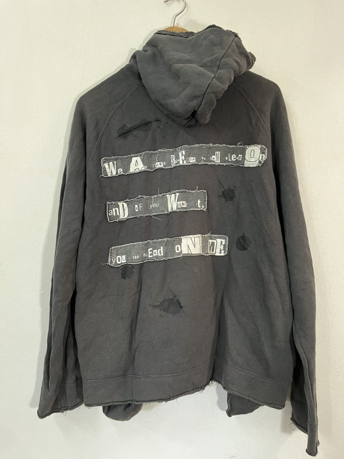 Japanese Brand × PPFM PPFM DISTRESS STYLE HOODIE ZIPPER JACKET Size US L / EU 52-54 / 3 - 9 Thumbnail