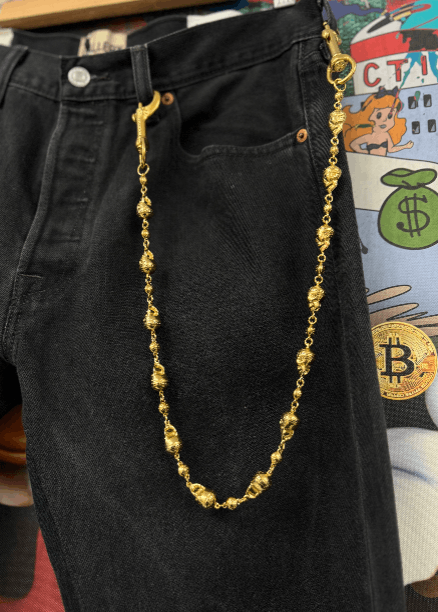 Other Starchain Gold Skulls No Stones Wallet Chain Size ONE SIZE - 1 Preview