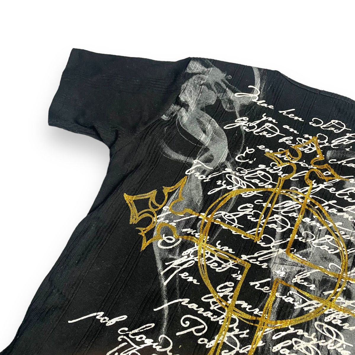 If Six Was Nine × Japanese Brand × Le Grande Bleu (L.G.B.) 🇯🇵 CLASH AHEAD POEM CROSS CHROME HEARTS INSPIRED TSHIRT Size M / US 6-8 / IT 42-44 - 8 Thumbnail