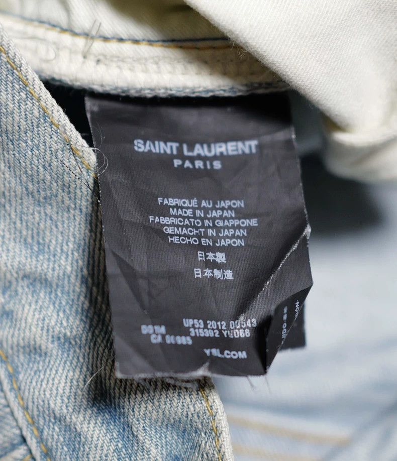 Saint Laurent Paris Saint Laurent Paris Blue D01 washed to make old jeans Size 30" / US 8 / IT 44 - 3 Thumbnail