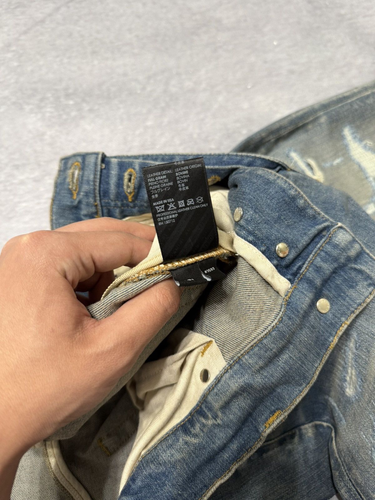 Amiri AMIRI Denim Repair Thrasher Jeans Size US 31 - 10 Thumbnail