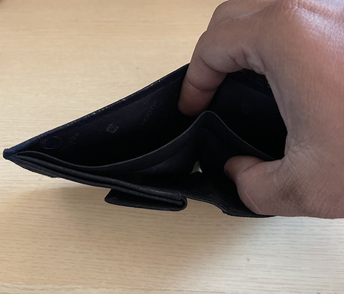 Genuine Leather × Japanese Brand Inden Ya Leather Wallet Bifold Deer Skin Indigo Size ONE SIZE - 7 Thumbnail